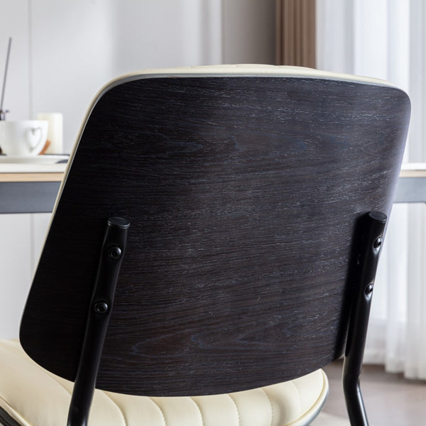English Elm A&a Furniture Mid-century Dining Chairs Set of 2 Walnut Bentwood Pu Leather Seats W1143P151497