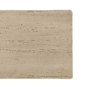 English Elm 35.5x14x35.5" Cream Square Coffee Table Sculptural Pedestal Base Living Room W2078S00016