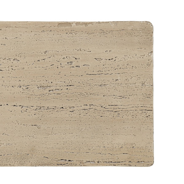 English Elm 35.5x14x35.5" Cream Square Coffee Table Sculptural Pedestal Base Living Room W2078S00016