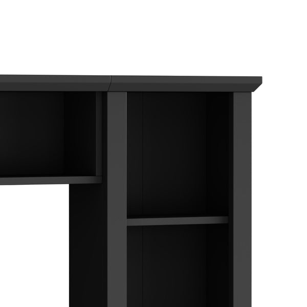 English Elm Minimalist Modular Wall Unit Four Piece Entertainment System Fits Tvs up to 75 Inches Black SD000031AAB