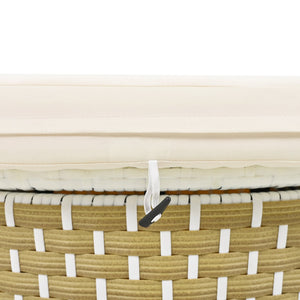 English Elm TOPMAX All-Weather Rattan Round Sectional Daybed with Retractable Canopy, Adjustable Table & Cushions Beige SP100023AAA