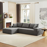 English Elm Sectional Couch Corduroy Covers 2 Piece s L Shape Sectional Sofa Couches For Living Room, Bedroom, Salon, 2 Piece Free Combination,
Grey.