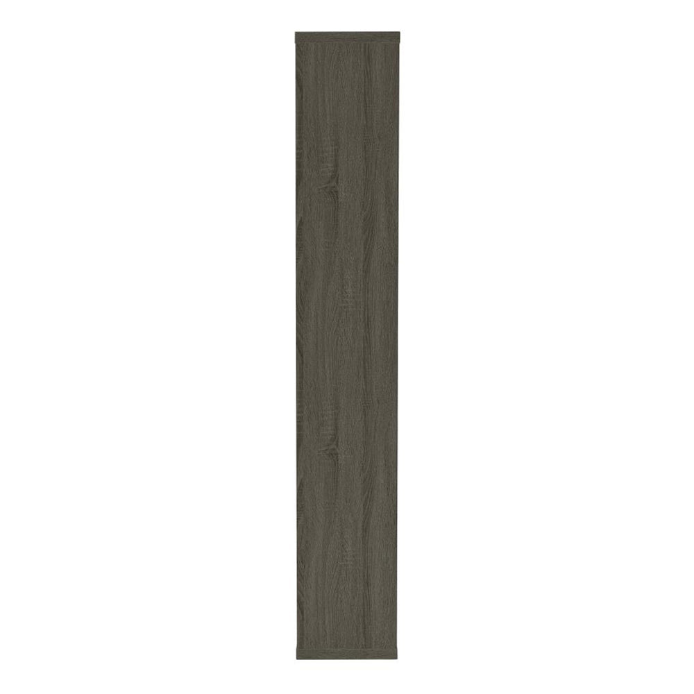 English Elm 10-Shelf Geometric Open Bookcase Weathered Grey — Backless Puzzle Profile, Modern Display Storage B016P163546