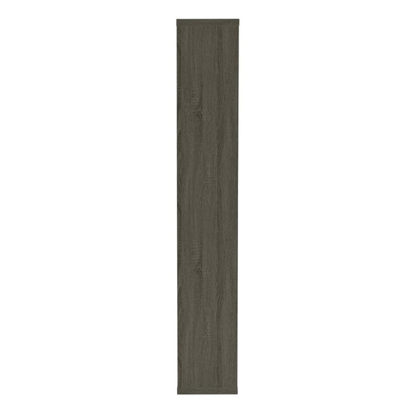 English Elm 10-Shelf Geometric Open Bookcase Weathered Grey — Backless Puzzle Profile, Modern Display Storage B016P163546