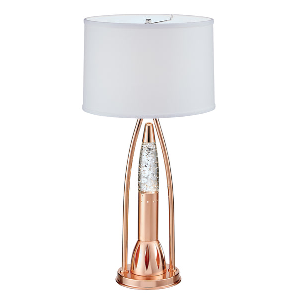 English Elm Beautiful Water Dancing Table Lamp Copper-Chrome Finish with Rippling Water-Droplet Mood Light, 30" H Accent Lamp B011P162527