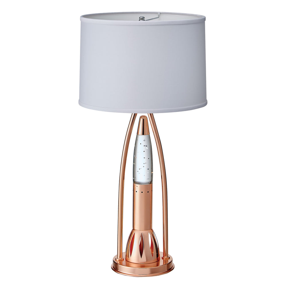 English Elm Beautiful Water Dancing Table Lamp Copper-Chrome Finish with Rippling Water-Droplet Mood Light, 30" H Accent Lamp B011P162527