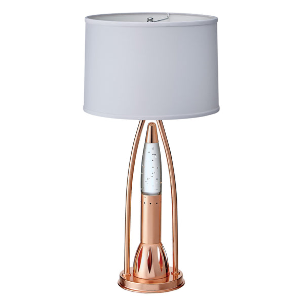 English Elm Beautiful Water Dancing Table Lamp Copper-Chrome Finish with Rippling Water-Droplet Mood Light, 30" H Accent Lamp B011P162527