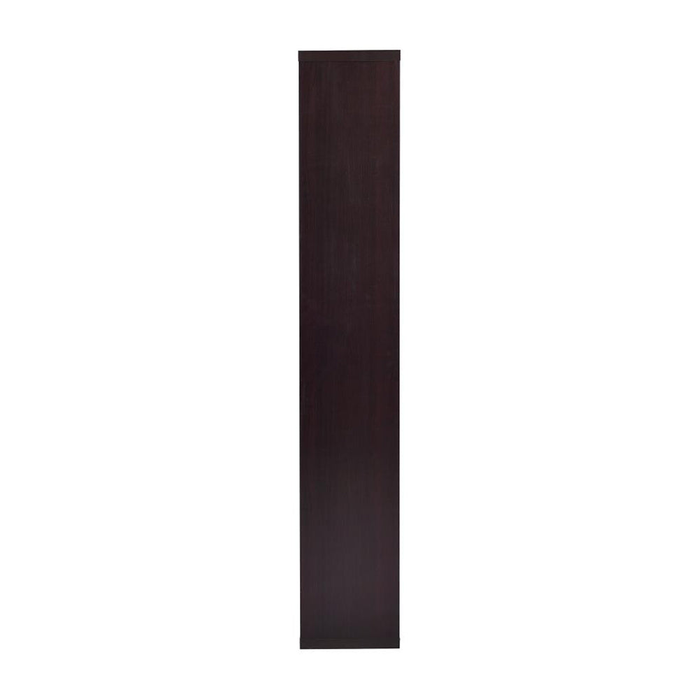 English Elm 10-Shelf Geometric Bookcase In Rich Cappuccino Finish - Stylish Storage For Any Room Decor B016P162602