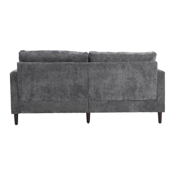 English Elm Mid Century Modern chenille loveseat with solid wood frame, detachable cushions, breathable fabric couch Gray W395P151898