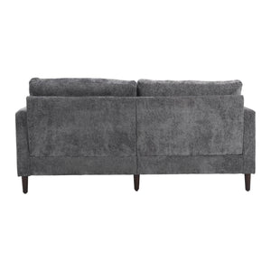 English Elm Mid Solid Wood Frame Chenille Loveseat Sofa with Removable Cushions 2-Seat Durable 500lb Capacity Gray W395P151898