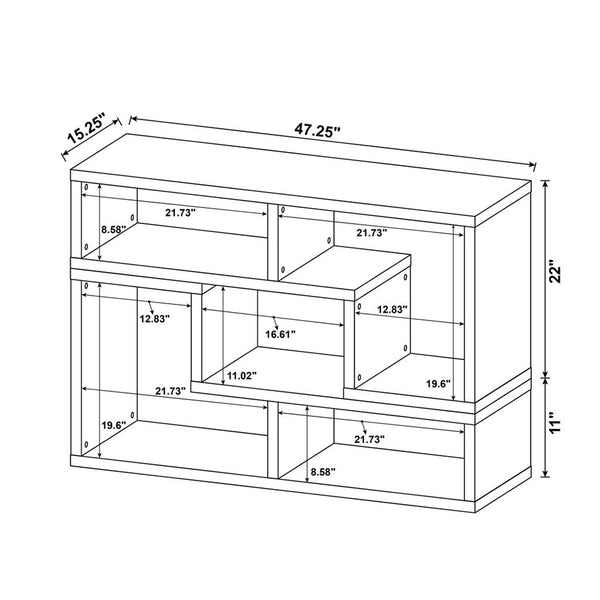 English Elm Convertible Modern White TV Console & Bookcase Set — Modular L-Shaped Shelves, Durable MDF Build, Versatile Configurations for Living Rooms B016P163518