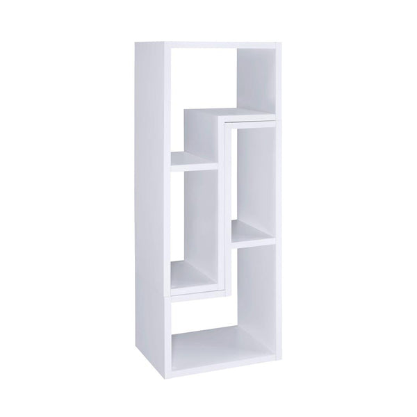 English Elm Convertible Modern White TV Console & Bookcase Set — Modular L-Shaped Shelves, Durable MDF Build, Versatile Configurations for Living Rooms B016P163518