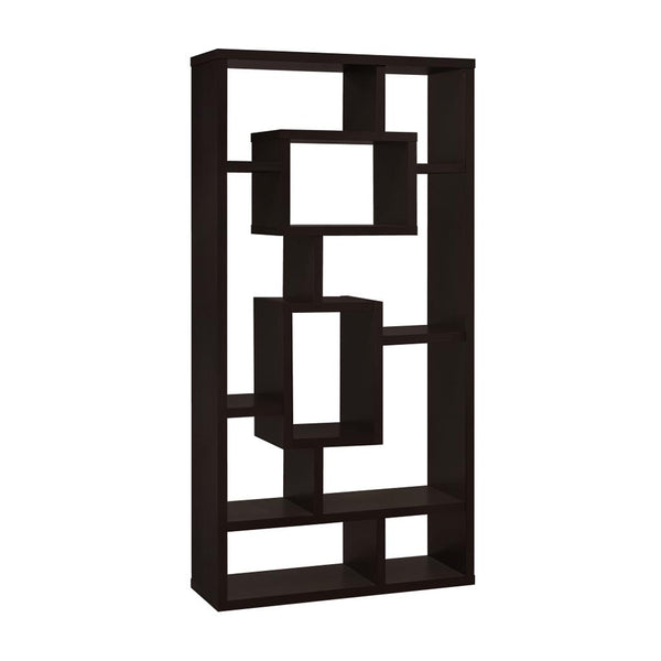 English Elm 10-Shelf Cappuccino Bookcase – Contemporary Design, Versatile Storage & Elegant Display Solution B016P162598