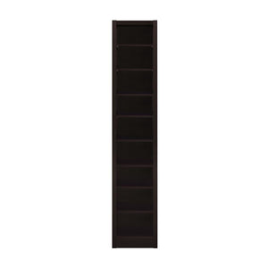 English Elm Rectangular 8-Shelf Bookcase with 2 Fixed Shelves, Cappuccino Finish — Tall Media Display Rack for Books, Games, Photos and Decor Organizing Spaciously B016P162607