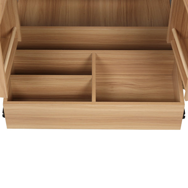 English Elm 30" Modern Bathroom Vanity with Ceramic Sink, Solid Wood & MDF Storage Cabinet with Drawer and Doors WF319484AAG