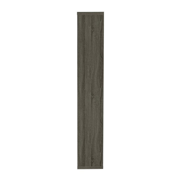 English Elm Rectangular geometric 10-shelf bookcase in Weathered Grey — versatile display, durable engineered wood finish B016P163520