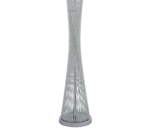 English Elm LED Crocus Floor Lamp Silver Finish 63" Modern Hourglass LED Night Light with Filament Rods Ambience B011P162519