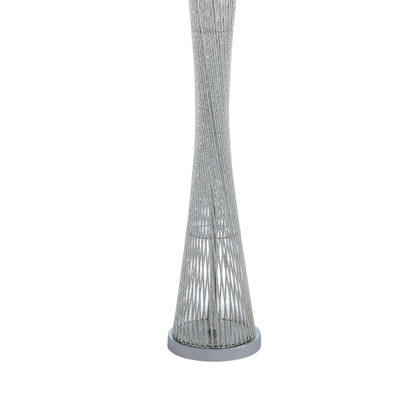 English Elm LED Crocus Floor Lamp Silver Finish 63" Modern Hourglass LED Night Light with Filament Rods Ambience B011P162519