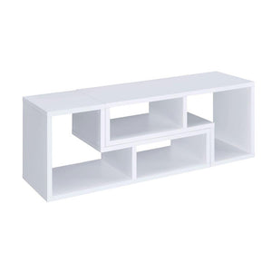 English Elm Convertible Modern White TV Console & Bookcase Set — Modular L-Shaped Shelves, Durable MDF Build, Versatile Configurations for Living Rooms B016P163518