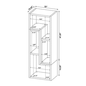 English Elm Convertible Modern White TV Console & Bookcase Set — Modular L-Shaped Shelves, Durable MDF Build, Versatile Configurations for Living Rooms B016P163518