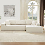 English Elm Modular Sectional Living Room Sofa Set Upholstered Sleeper Sofa For Living Room, Bedroom, Salon, 2 Piece Free Combination, L-Shape, Beige