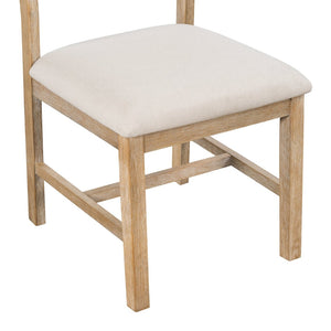 English Elm Trexm Six Seat Farmhouse Dining Set Oak Veneer Table Rattan Chairs Bench Included ST000119AAD