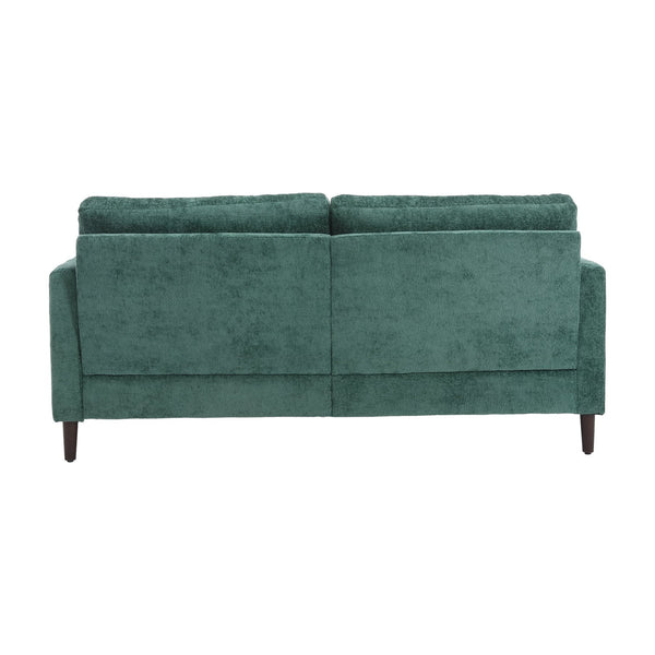 English Elm Mid Century Modern chenille loveseat with solid wood frame, detachable cushions, breathable fabric couch Emerald W395P151896