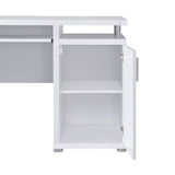 English Elm 55-Inch Office Computer Desk With2 Drawers In White