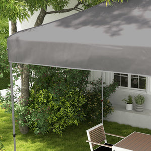 English Elm Outsunny 10' X 20' Instant Pop-Up Canopy Tent – Adjustable Height, Portable Shelter For Events, Gray W2225P200838-GIGA