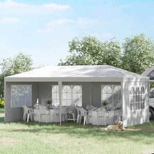 English Elm Outsunny 10' X 20' Elegant Party Tent With Removable Sidewalls – Perfect For Weddings & Events! W2225P200417-GIGA