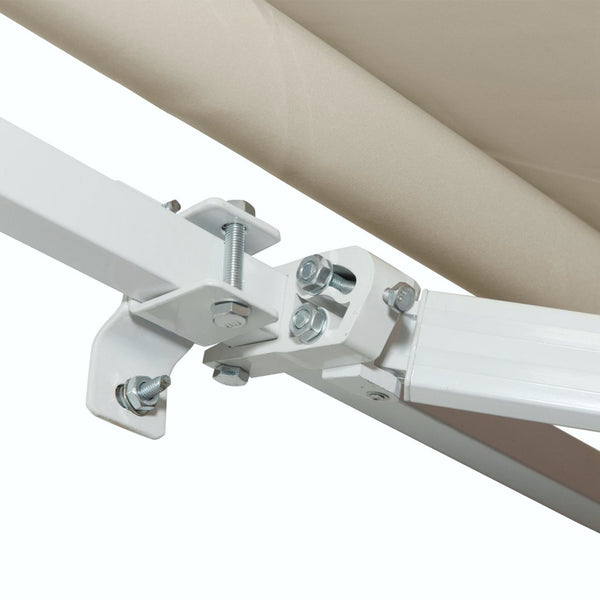 English Elm Outsunny 12' X 8' Retractable Awning For Patios – Uv & Water-Resistant Shade With Easy Manual Crank W2225P200859-GIGA