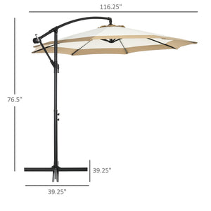 English Elm Outsunny 10Ft Offset Cantilever Umbrella – Durable Shade For Patio, Backyard, Pool & Garden Fun W2225P164101-GIGA
