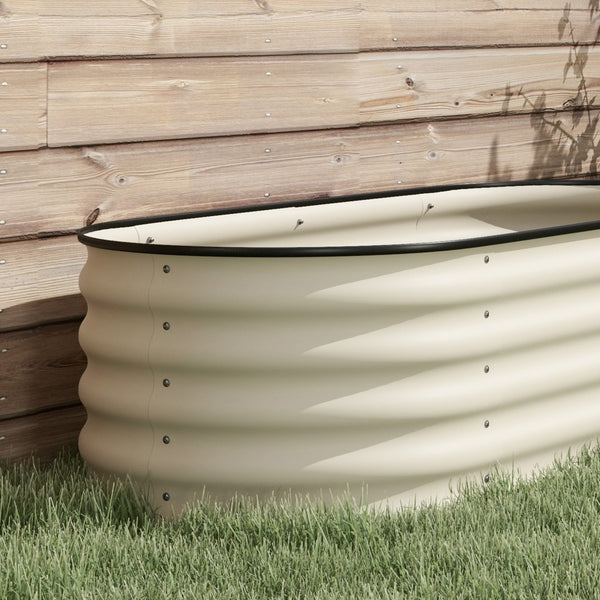 English Elm Outsunny 7.9' Galvanized Steel Raised Garden Bed Kit - Modular Elevated Planter Box For Herbs & Veggies W2225P172557-GIGA