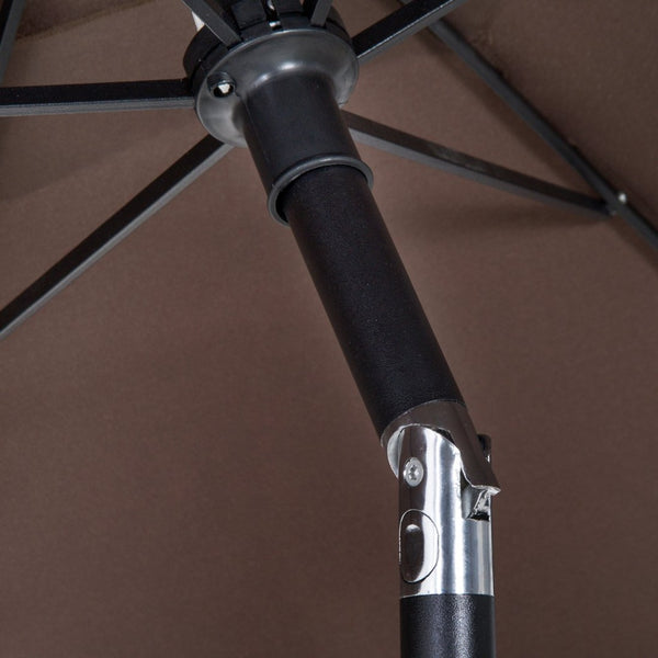 English Elm Outsunny 4-Piece Compact Outdoor Dining Set With Folding Chairs & Adjustable Umbrella For Patios W2225P172520-GIGA