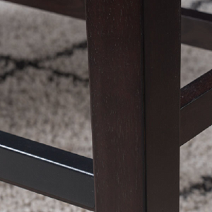 English Elm Christopher Knight Home® - 26" Elegant Saddle Counter Stool Set Of 4 With Nailhead Trim - Dark Brown Pu Upholstery & Sturdy Design 62474.00PU-2