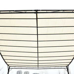 English Elm Outsunny 10' X 10' Modern Steel Pergola Gazebo, Cream White Canopy For Stylish Backyard Shade W2225P164077-GIGA