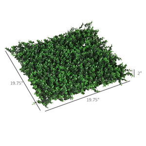 English Elm Outsunny 20" X 20" Artificial Grass Wall Panels - Lush Greenery Décor For Indoor & Outdoor Spaces W2225P172549-GIGA