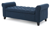 Christopher Knight Home® - Noble House - Keiko Contemporary Rolled Arm Fabric Storage Ottoman Bench