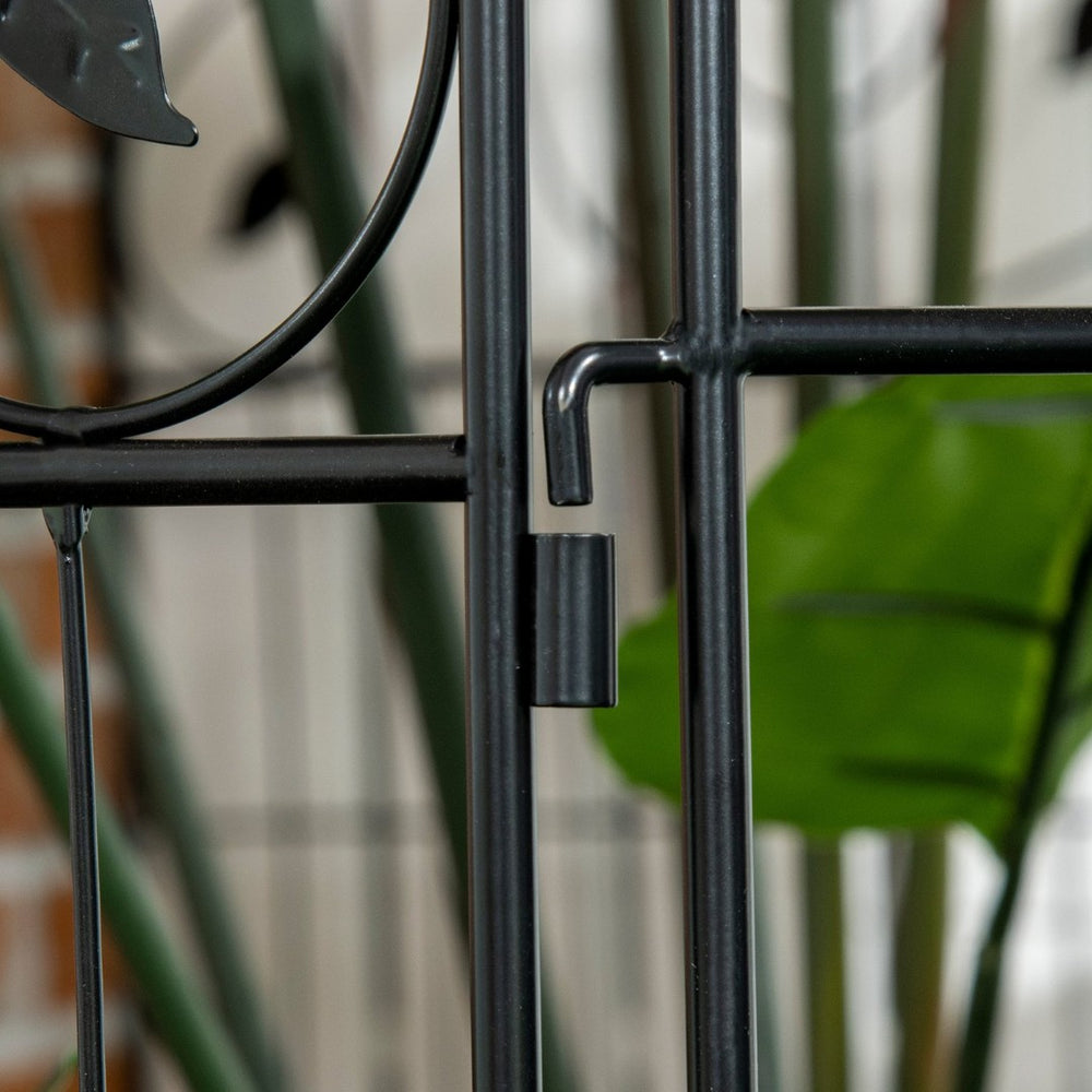 English Elm Outsunny Garden Fence Panels - 4 Pack Rust-Resistant Steel Edging For Decorative Yard Borders W2225P172595-GIGA