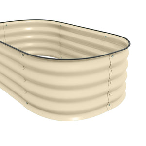 English Elm Outsunny Galvanized Steel Raised Garden Bed Outdoor Planter with Safe Rubber Edging W2225P172533