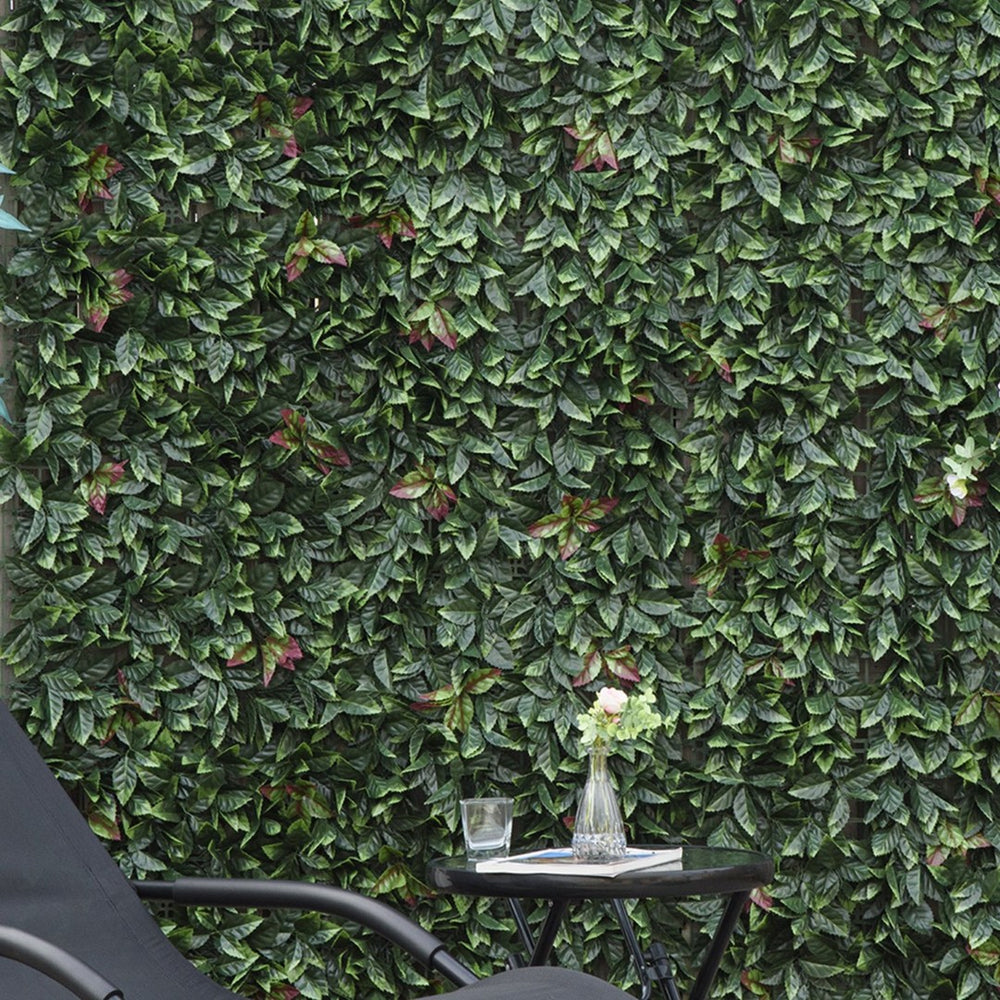 English Elm Outsunny Artificial Grass Wall Panels - 12 Pack 20" X 20" Weather-Resistant Greenery Decor For Indoor & Outdoor Spaces W2225P172544-GIGA