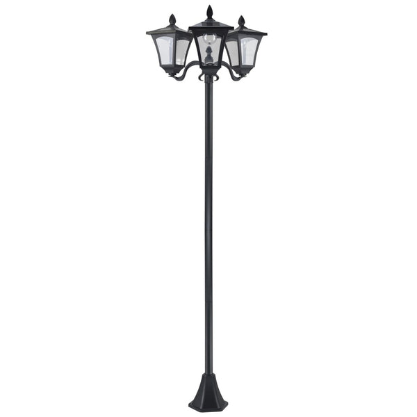English Elm Outsunny 72" Triple-Head Solar Lamp Post, Vintage Style, All-Weather, Energy-Saving Light For Outdoors W2225P172489-GIGA