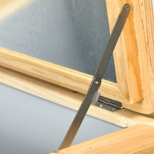 English Elm Outsunny Wooden Patio Cooler - 54Qt Outdoor Beverage Station With Bottle Opener & Easy Mobility Features W2225P172559-GIGA