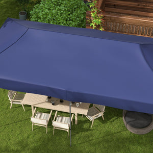 English Elm Outsunny 10' X 20' Pop Up Canopy Tent With Adjustable Heights, Easy Setup, Wheeled Carry Bag, Dark Blue W2225P200837-GIGA