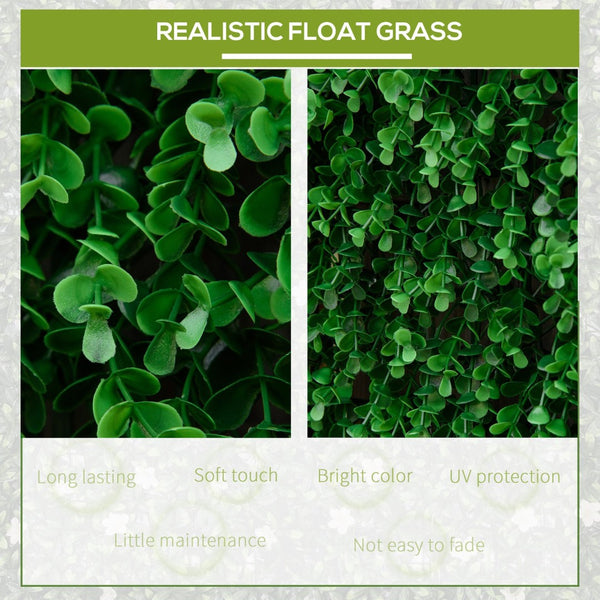 English Elm Outsunny 20" X 20" Artificial Grass Wall Panels - Lush Greenery Décor For Indoor & Outdoor Spaces W2225P172549-GIGA