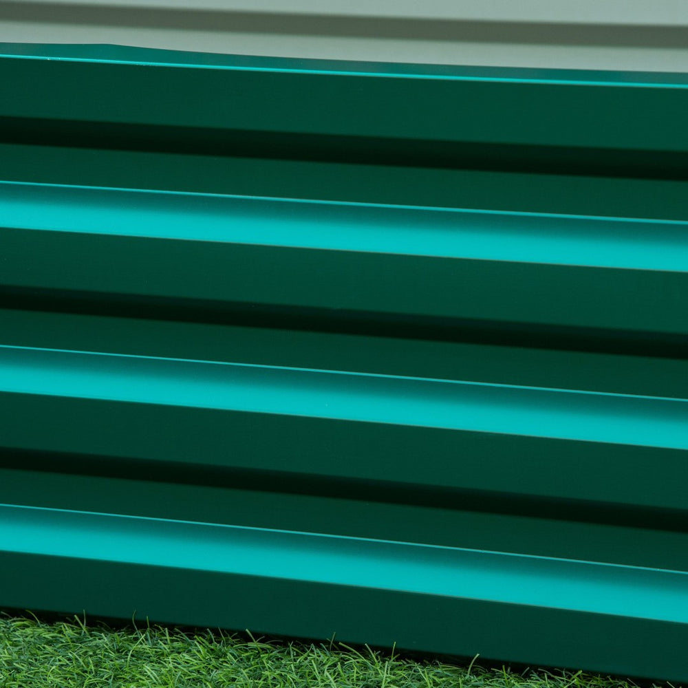 English Elm Outsunny Raised Garden Bed - 4' X 2' Galvanized Planter Box For Herbs, Vegetables, & Flowers W2225P172512-GIGA