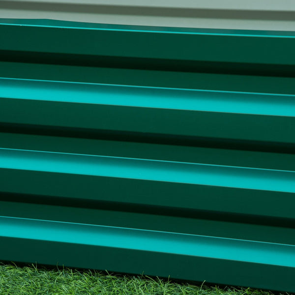 English Elm Outsunny Raised Garden Bed - 4' X 2' Galvanized Planter Box For Herbs, Vegetables, & Flowers W2225P172512-GIGA