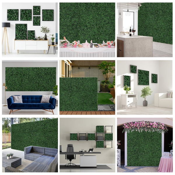 English Elm Outsunny 20" X 20" Artificial Grass Wall Panels - Maintenance-Free Greenery For Indoor & Outdoor Spaces W2225P172522-GIGA