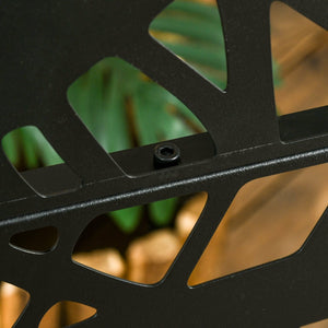 English Elm Outsunny Decorative Outdoor Privacy Screen - Twisted Branch Metal Divider For Gardens & Patios W2225P172519-GIGA