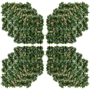 English Elm Outsunny Artificial Grass Wall Panels - 12 Pack 20" X 20" Weather-Resistant Greenery Decor For Indoor & Outdoor Spaces W2225P172544-GIGA